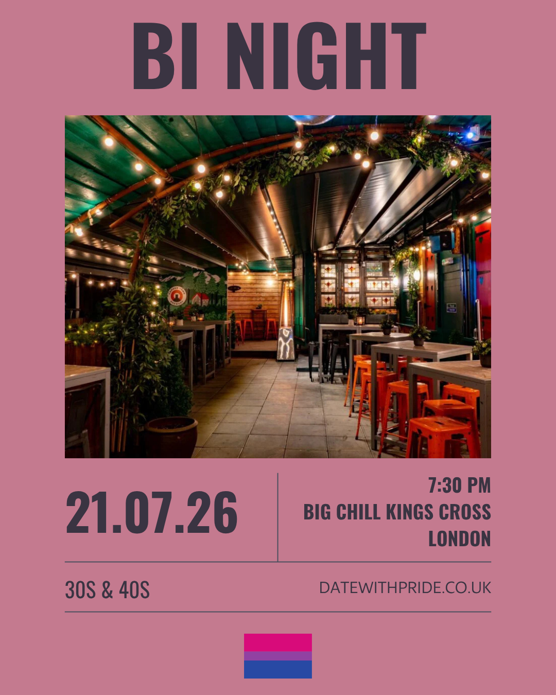 Bi Night - LGBTQ+ Speed Dating London - 21st July