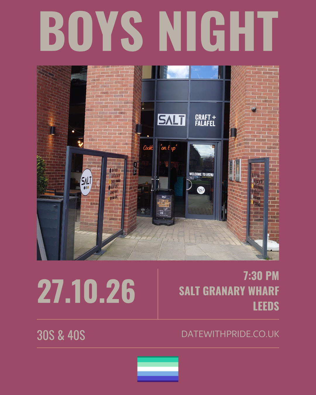 Boys Night - LGBTQ+ Speed Dating Leeds - 27th October