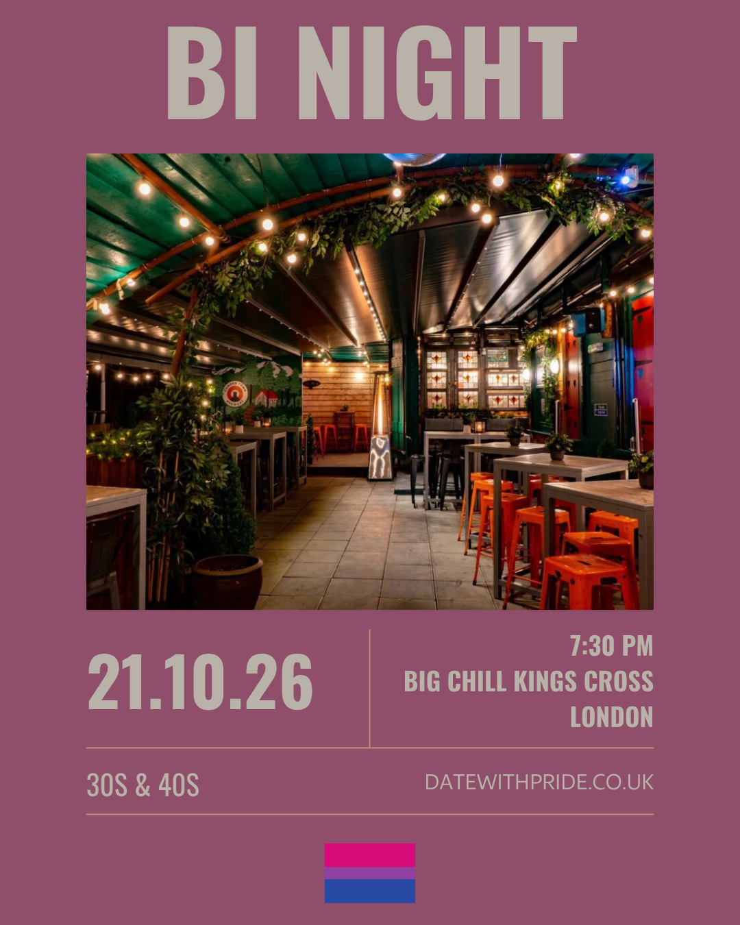 Bi Night - LGBTQ+ Speed Dating London - 21st October
